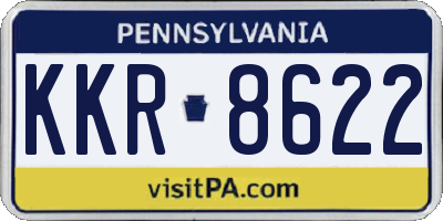 PA license plate KKR8622