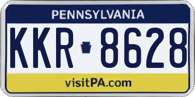 PA license plate KKR8628