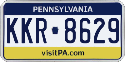 PA license plate KKR8629