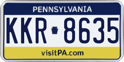 PA license plate KKR8635