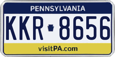 PA license plate KKR8656