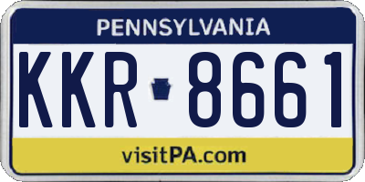 PA license plate KKR8661