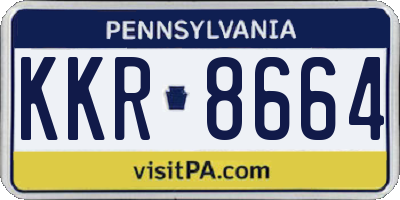 PA license plate KKR8664