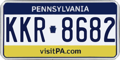 PA license plate KKR8682