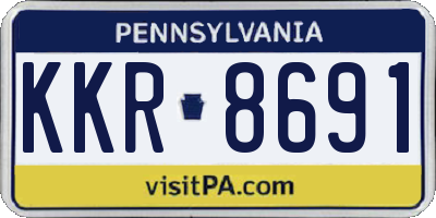 PA license plate KKR8691