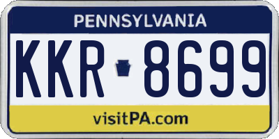 PA license plate KKR8699