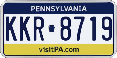 PA license plate KKR8719