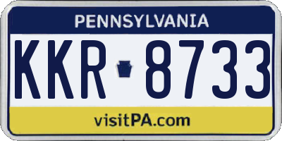 PA license plate KKR8733