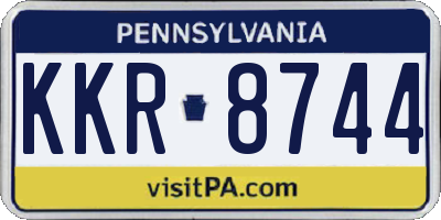 PA license plate KKR8744
