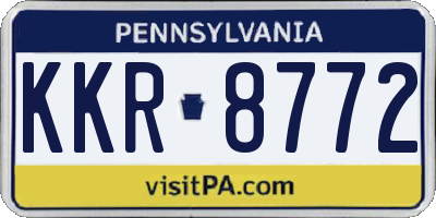 PA license plate KKR8772