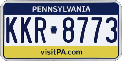 PA license plate KKR8773
