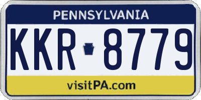 PA license plate KKR8779