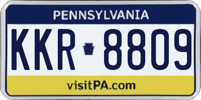 PA license plate KKR8809