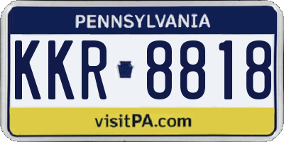 PA license plate KKR8818