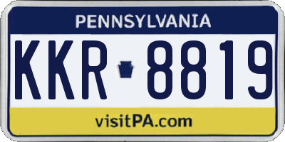 PA license plate KKR8819