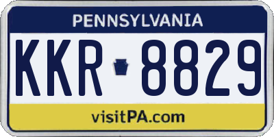 PA license plate KKR8829