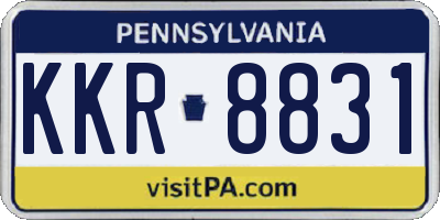 PA license plate KKR8831