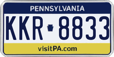 PA license plate KKR8833