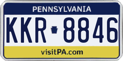 PA license plate KKR8846
