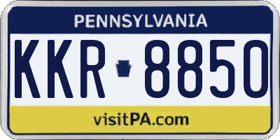 PA license plate KKR8850