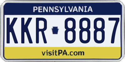 PA license plate KKR8887