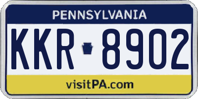 PA license plate KKR8902