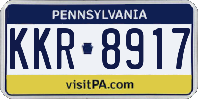 PA license plate KKR8917