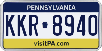 PA license plate KKR8940