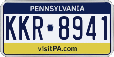 PA license plate KKR8941