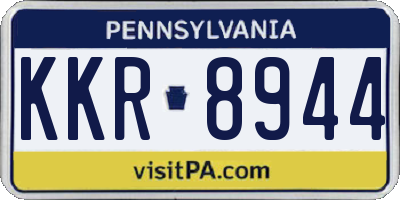 PA license plate KKR8944