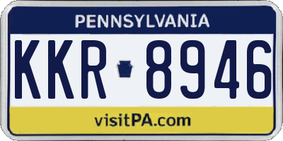 PA license plate KKR8946