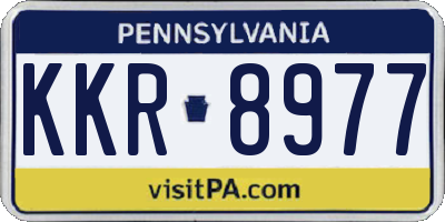 PA license plate KKR8977