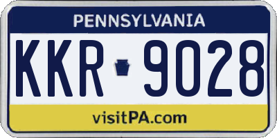 PA license plate KKR9028