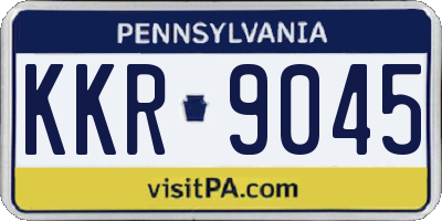 PA license plate KKR9045