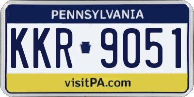 PA license plate KKR9051