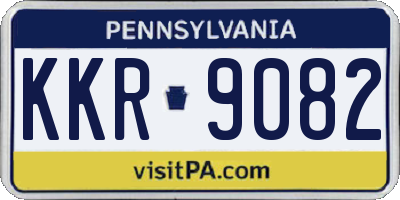 PA license plate KKR9082