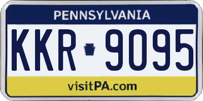 PA license plate KKR9095
