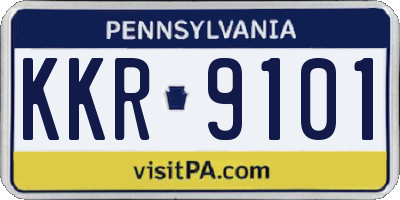 PA license plate KKR9101