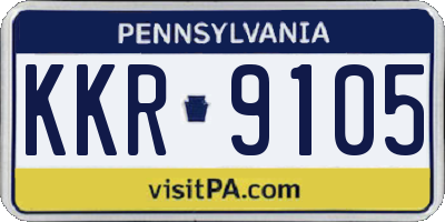 PA license plate KKR9105