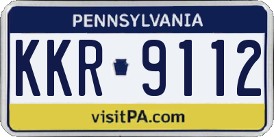 PA license plate KKR9112
