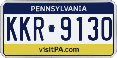 PA license plate KKR9130