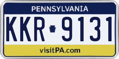 PA license plate KKR9131