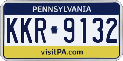 PA license plate KKR9132