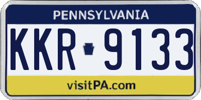 PA license plate KKR9133