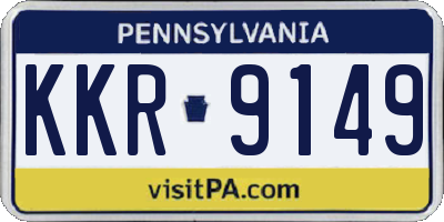 PA license plate KKR9149