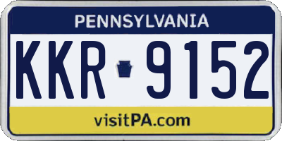 PA license plate KKR9152
