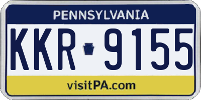 PA license plate KKR9155