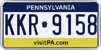PA license plate KKR9158