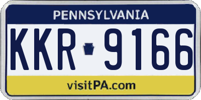 PA license plate KKR9166