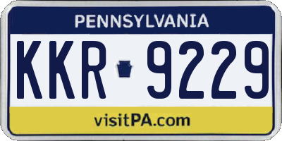 PA license plate KKR9229